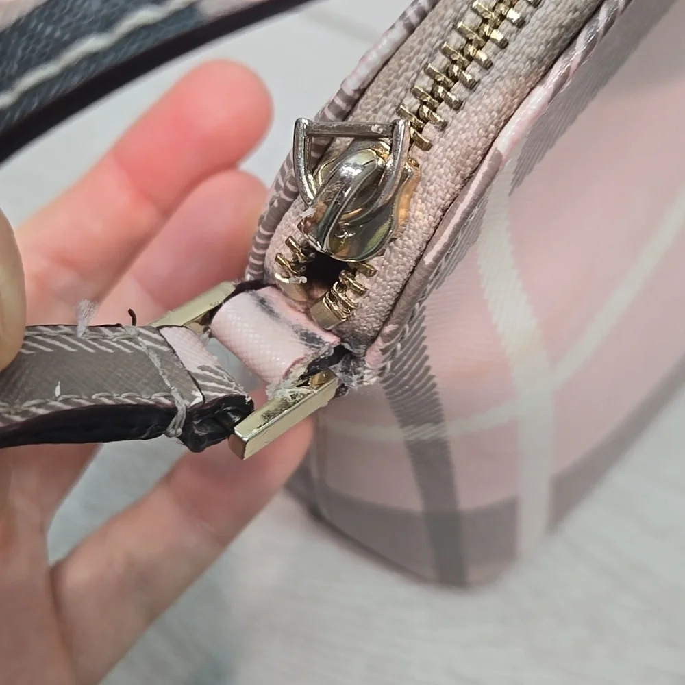 Katw Spade NY Women Pink Plaid Crossbody Bag